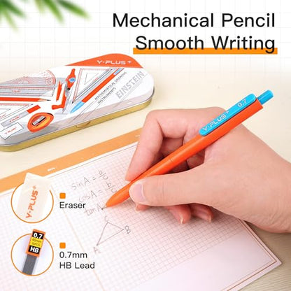 YPLUS Geometry Set, Protractor and Compass Set for Students, 12Pcs - size: 1 Count (Pack of 12)