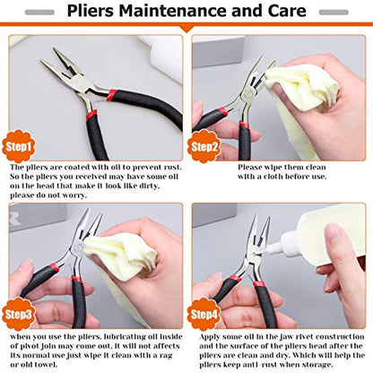 PAXCOO Jewelry Making Supplies Kit - Repair Tools with Accessories, Pliers, Findings, Beading Wires for Adults and Beginners