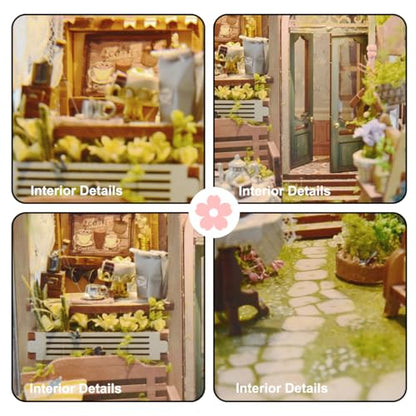 3D Book Nook Flower House Kit DIY Wooden Puzzle- Sylvia Garden - color: Sylvia Garden