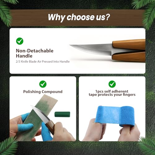 TEKCHIC Wood Carving Kit for Beginners Whittling Knife Kit - color: Dolphin Wood Carving Kit