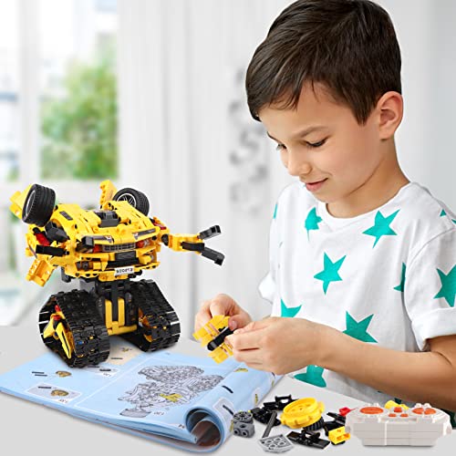 STEM Robotics Kit for Kids 8-12, APP & Remote Control Robot Building Kits - style: RC Car