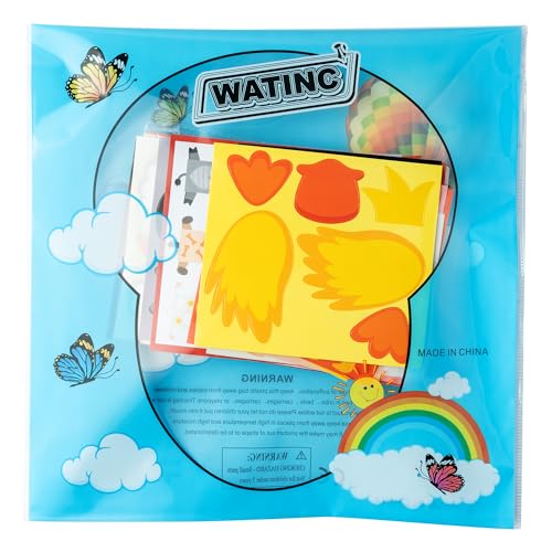 WATINC Hand Puppet Making Kit, Paper Sock Puppet Toys for Kids (Farm)