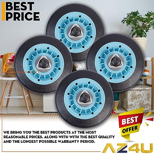Samsung Dryer Repair Kit Drum Rollers Belt Pulley for DV210AEW DV45H7000EW - size: Full Sets