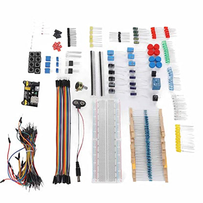 Electronics Component Kit, Starter Fun Assortment with Resistor Capacitor Diode Module, for Beginners Learning to Program R3 Development Board