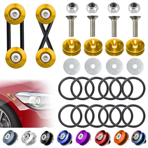 BFXM Universal Bumper Clips, Front Rear Bumper Quick Release Kit - color: Gold, size: 2set