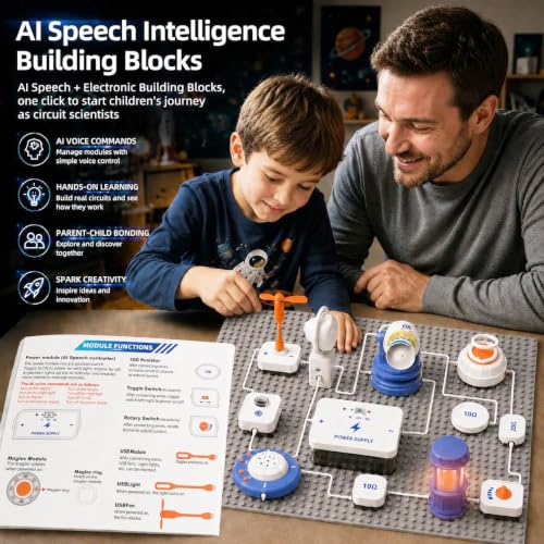 STEM Science Kit for Kids, Electronics Circuit Exploration Toy, 37 PCS - size: Medium - 300+ Projects