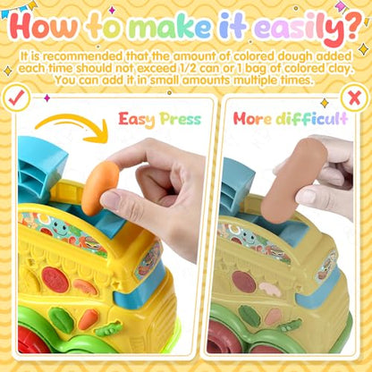 PLAY 2 in 1 Color Dough Kitchen Creations Set, Ice Cream & Noodle Maker - color: Yellowish Purple