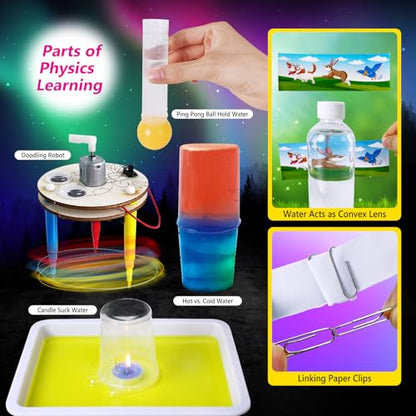 UNGLINGA Science Kit for Kids with 212 Easy Experiments - style: Science Kit with 212 Experiments