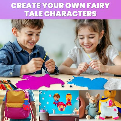 Sewing Kit for Kids Ages 8-12 - 12 Beginner DIY Kids Sewing Crafts Ages 4-8 - color: 1.0 Tale
