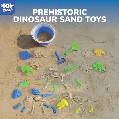 TOY Life 30-Pc Dinosaur Fossil Dig Beach Sand Set, Ages 3-8 - color: 30 Pcs Dinosaur Fossil Beach Toys