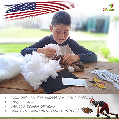 Make Your Own American Football Plush Pillow Kit Kids Gift Art & Craft Set - style: FOOTBALL