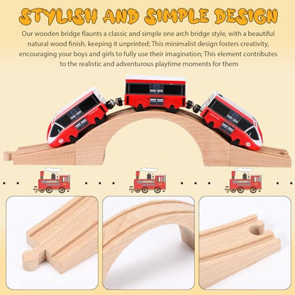 Kigley Wooden Train Track Expansion Accessories Bridge Set