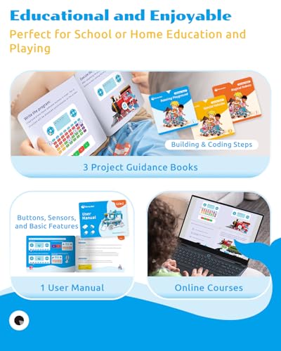 WhalesBot D3 Pro 12-in-1 STEM Wecode Pad Coding Robot Kit for Kids, 388-Piece Educational Building Set with Interactive Storytelling, Ideal Toy for Boys & Girls Ages 6-8 - style: WhalesBot D3 Pro Coding Robot