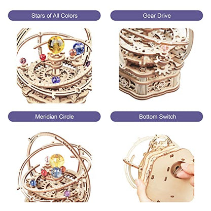 RoWood 3D Wooden Puzzles for Adults, Music Box Puzzle DIY Wood Building Model Kits, Home Decorative Arts and Crafts Gift for Her on Birthday Christmas