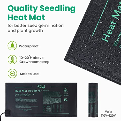 SOLIGT 2 Set 60-Cell Seed Starter Kit with Domes, Cell Trays and Heat Mats - size: 2 SET