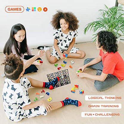 Brain Teaser Puzzles for Kids Teens and Adults 12Pcs,Mind Game Puzzle Set, 3D Plastic Unlock Interlock Toy, Desk Toys for Office for Adults,Suitable for IQ,Logic Test, Fidgeting and Pastime