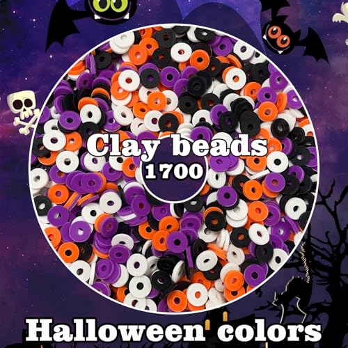 YMSDZHL 3300PCS Halloween Polymer Clay Bead Friendship Bracelet Making Kit - size: 3300+PCS