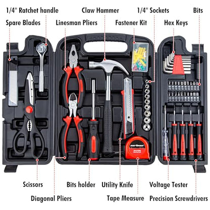 CARTMAN 140-Piece Household Tool Kit, Hand Tools Set - style: 140 PC
