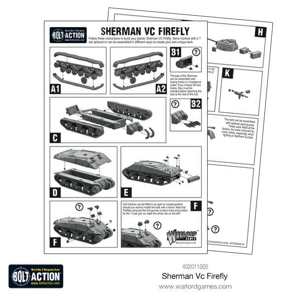Wargames Delivered - Warlord Games Bolt Action Sherman Tank - British Army 28mm WWII Miniature Tank Set for Tabletop Wargaming - color: Sherman V