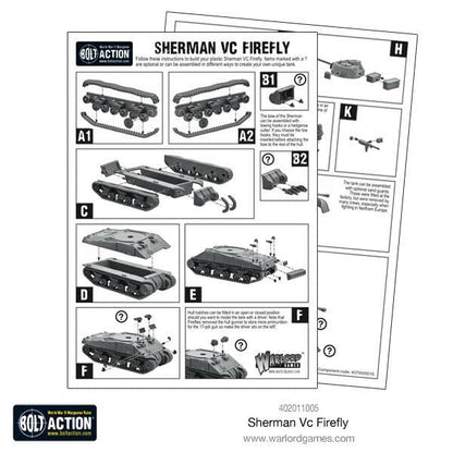 Wargames Delivered - Warlord Games Bolt Action Sherman Tank - British Army 28mm WWII Miniature Tank Set for Tabletop Wargaming - color: Sherman V
