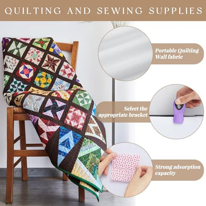 Buryeah 1 Pcs Quilt Design Wall 72 x 60 Inches, No Grid, White - color: White, size: 72 x 60 Inches, style: No Grid
