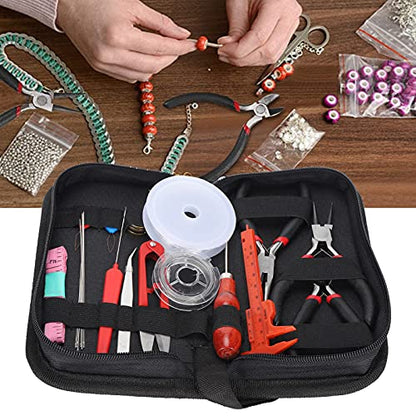 Jewelry Making Tool Kit, Professional 22pcs Stainless Steel Pliers Scissor Set for DIY Jewelry and Leather Handicrafts