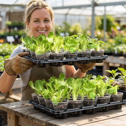 homenote 4 Pack 20 Cell Seed Starting Trays with 4 Vented Humidity Domes - size: 3 Inch, style: 4 Pack Seed Starter Tray+Humidity Dome