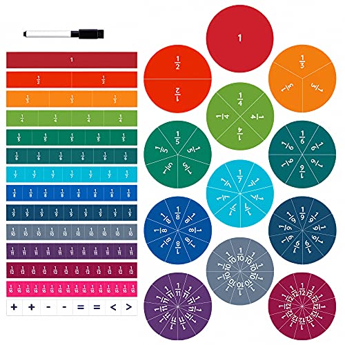 Oyster&Pop Magnetic Fraction Tiles & Circles - Large Manipulatives Set