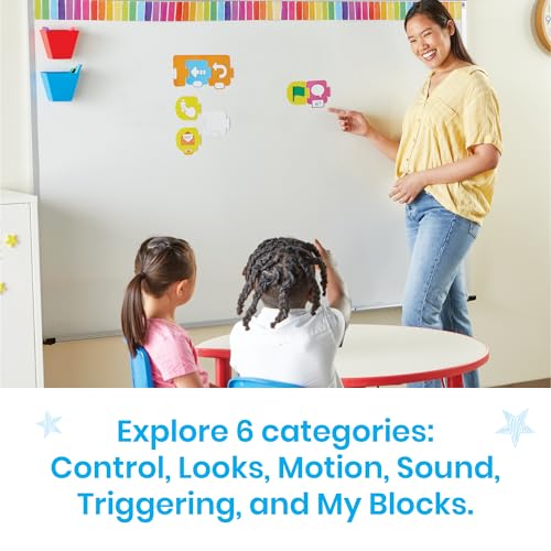 hand2mind ScratchJr Block-Based Coding Magnetic Demonstration Set, Learn to Code, Computer Science and Programming for Kids, STEM Activities, Elementary STEM Classroom, Science Teacher Supplies - style: Demonstration Set