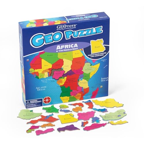GeoPuzzle Africa & Middle East Jigsaw Puzzles, 65 Pc Puzzle for Kids - color: 1 Set-africa & Middle East