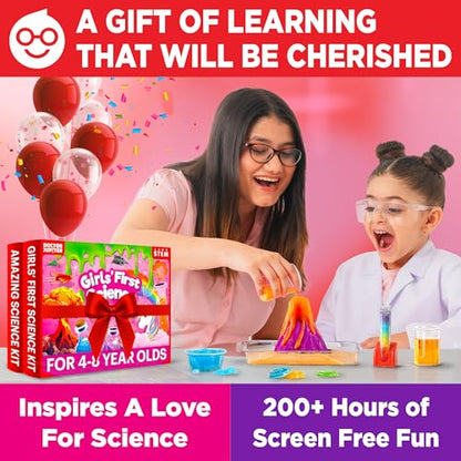 Doctor Jupiter Girls’ First Science Gift Set for Ages 4+, Birthday Gift - style: Girls' Amazing Science Gift Set: 4+