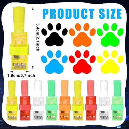 CHUNNIN 36 Pcs Paw LED Finger Lights Glow in Dark Dog Party Favors - style: Dog Paw