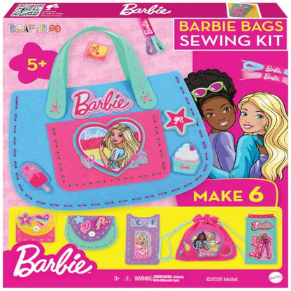 Barbie® Sew Your Own Minibag Kit for Kids Ages 6-12 - 6 Felt Bag Projects