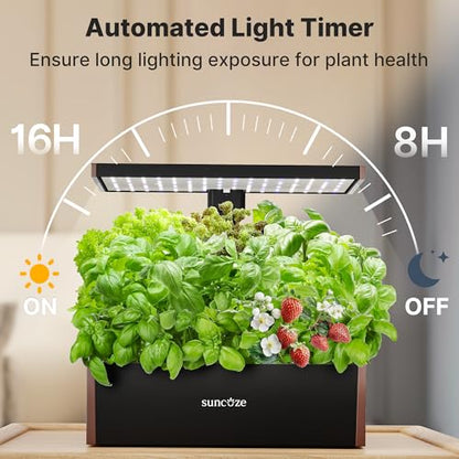 SUNCOZE Smart Hydroponics Growing System, 20 Pods, 25 in Adjustable Height - color: Black