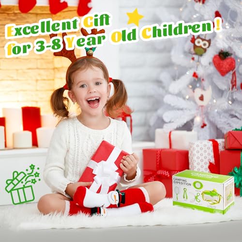 Bug Catching Kit for Kids 3-5: 17 PCS Bug Catcher Kit with Magnifying Glass - color: Green