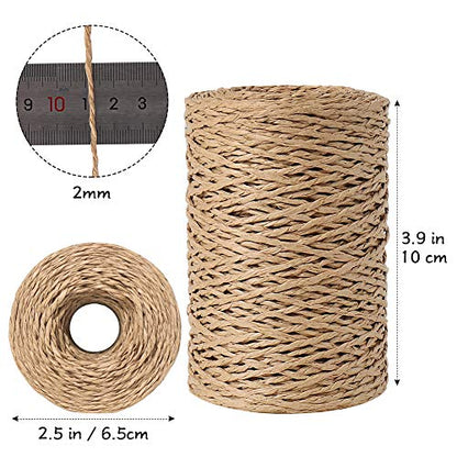 Tenn Well 328ft 2mm Paper String Raffia Ribbon for Gift Wrapping