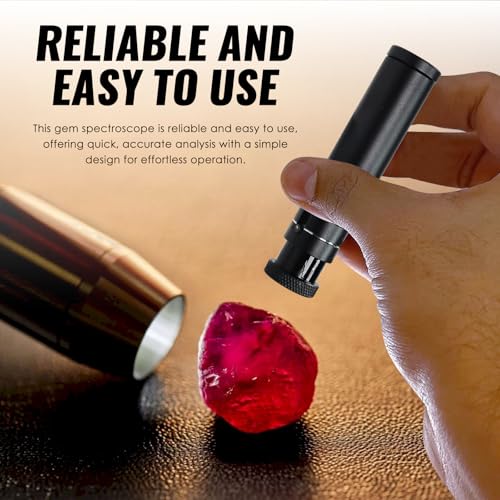 Gem Spectroscope Focusing Prism Gemstone Spectroscope with Adjustable Focus Gemology Spectrometer 400-700nm Range for gemological Testing, Antique, Jewelers, Fairs, and Gemstone Identification
