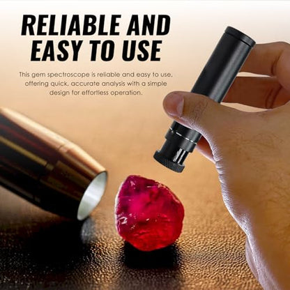 Gem Spectroscope Focusing Prism Gemstone Spectroscope with Adjustable Focus Gemology Spectrometer 400-700nm Range for gemological Testing, Antique, Jewelers, Fairs, and Gemstone Identification