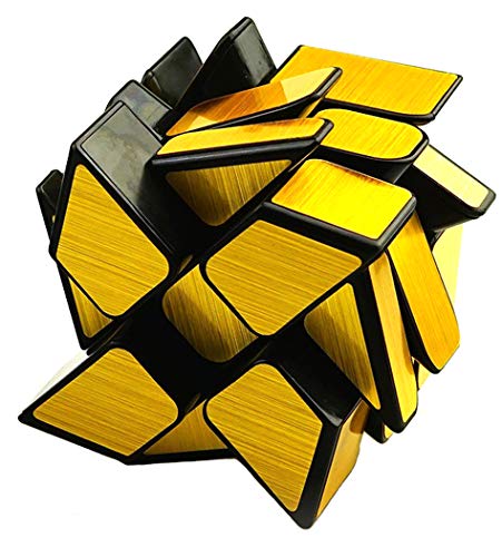 Mirror Wheel Speed Cube 3x3 Windmill Twisty Skewb Cube Puzzle Toy Gold - style: Windmill Gold