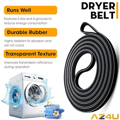 AZ4U Dryer Idler Pulley and Belt Kit for Samsung DV210AEW DV45H7000EW - size: Idler Pulley + Belt