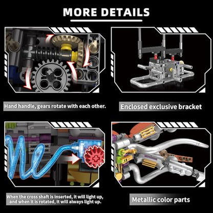 Mechanical Squid Building Set with LED Lights for Kids,Boys 8-12+ - color: Cuttlefish