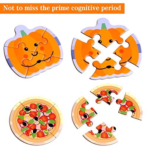 Magnetic Puzzles for Kids Ages 3-5, Travel Toddler Food Puzzle Toy - style: Food