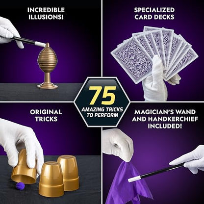 National Geographic Mega Magic Kit with 75+ Tricks for Kids Ages 8-12 - style: 75 Magic Tricks