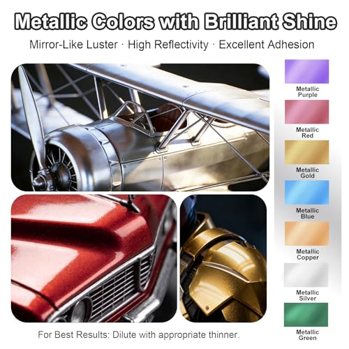 Airbrush Paint Set, 54 Acrylic Paints with 8.45 fl oz Thinner - color: 54 colors with 8.45 fl oz thinner