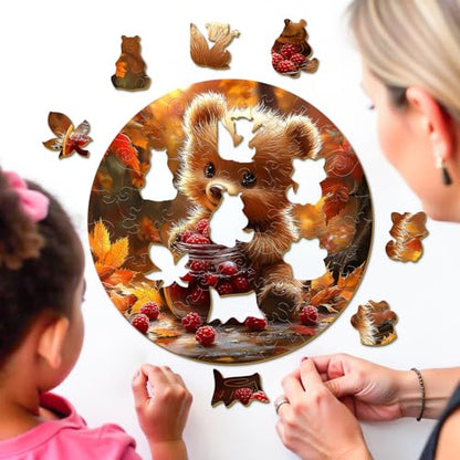 Animal Wooden Puzzles for Kids Ages 6-8 - Berry Bear - color: Berry Bear