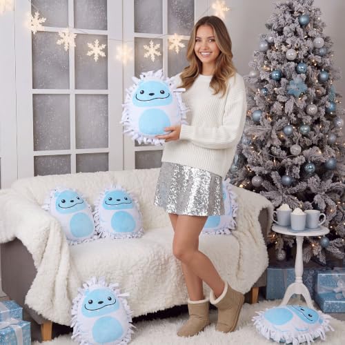 Weysat 6 Sets Christmas Snowman Tied Pillow Craft Kit No Sew Fleece Pillow - style: Snow