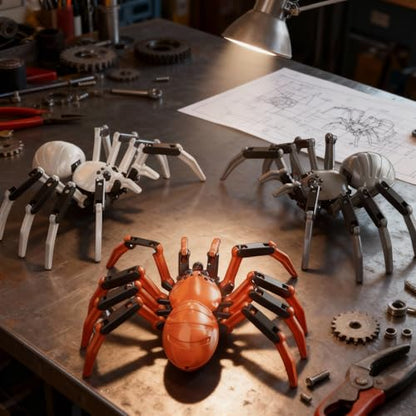 Spider Action Figure – 3D Printed Movable Multi-Jointed Collectible Model with Suction Cup (Assembly Required) - color: Multi-color Spider