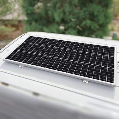 Newpowa Solar Panel Mounting Z Bracket with Nuts and Bolts Designed for RV, Boat, Wall, Off-Grid Roof Installation A Sets of 4 Units Silver Aluminum - size: UZ Flat Surface*1
