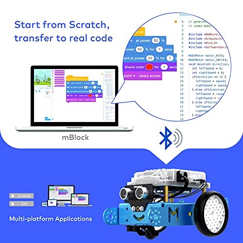 Makeblock Bundle of mBot Robot Kit + Interactive Light & Sound Add-on Pack