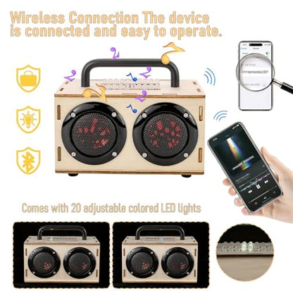 DIY Bluetooth Speaker Kit for Kids 8-12 - STEM Project Toys - color: Black